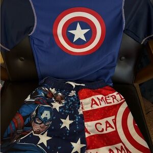 Captain America kid Swim Set